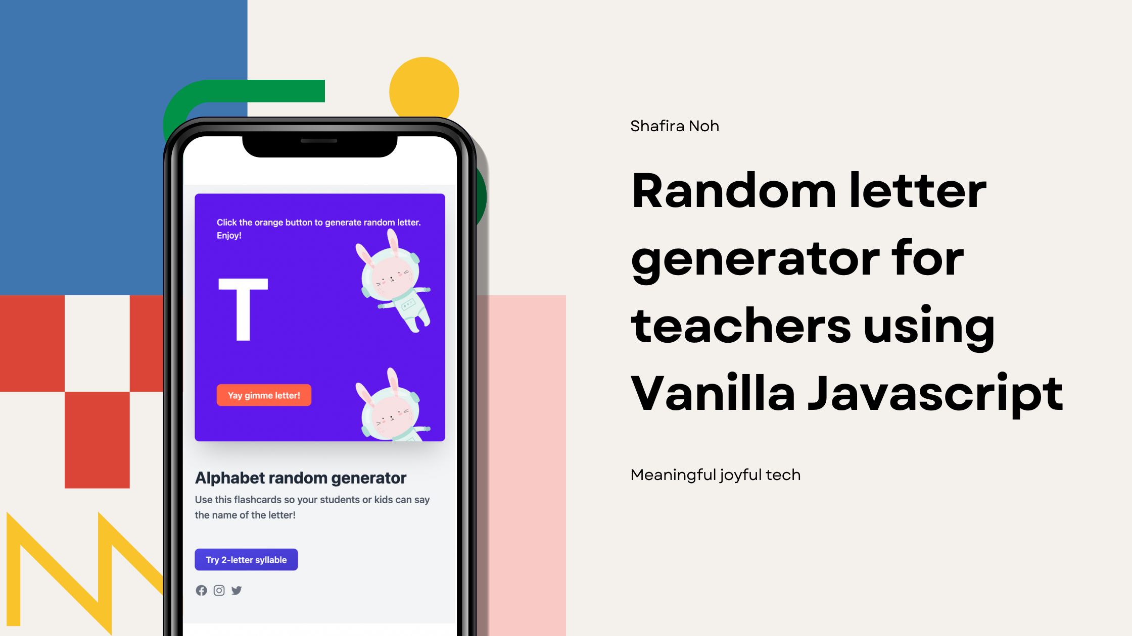 Teacher’s random letter generator